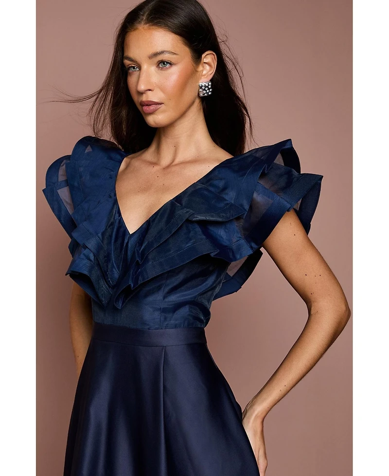 Coast Women's Frill Shoulder Midi Dress