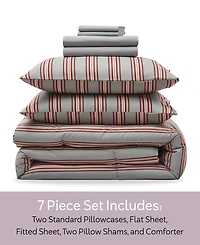 Nestl Luxury Soft Modern Striped Design -Pc. Comforter Set
