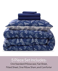 Nestl Luxury Soft Botanical Design 5-Pc. Comforter Set