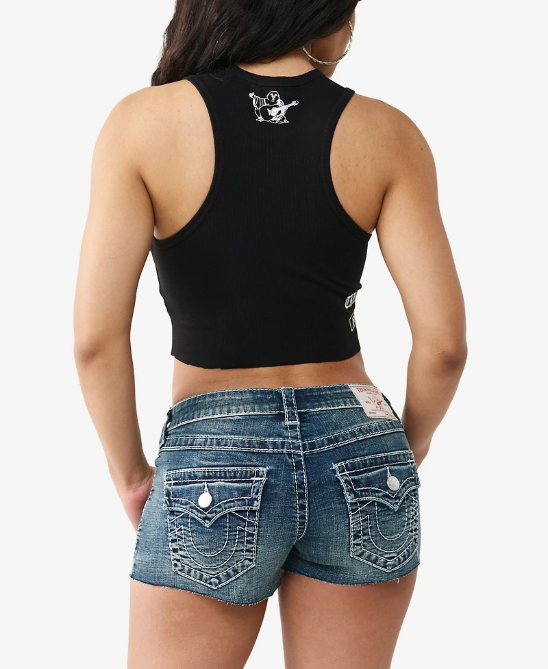 True Religion Women's Rib Racer Tank Top