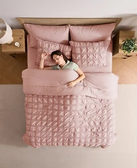 Nestl Luxury Soft Seersucker Design -Pc. Comforter Set