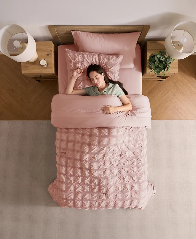 Nestl Luxury Soft Seersucker Design -Pc. Comforter Set