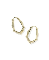 Kendra Scott 14k Gold Over Brass Adriana Scallop Frame Hoop Earrings