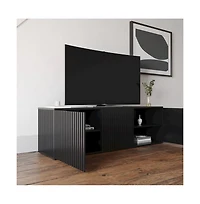 Nexera Trelisse 60 inch Tv Stand with 3 doors