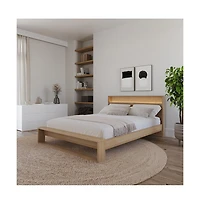 Nexera Gael Slatted Bedframe and Headboard with Integrated Light
