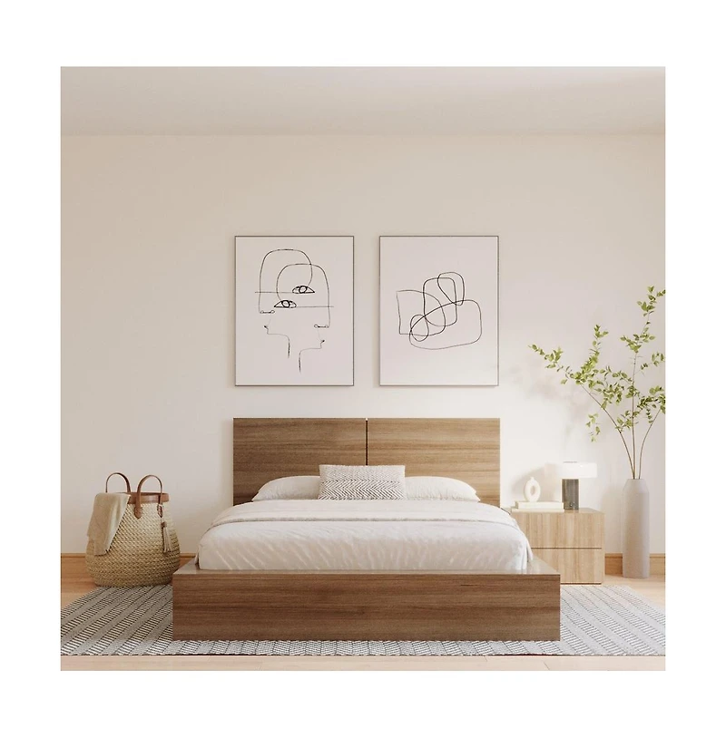 Nexera James Nightstand With 2-Drawers