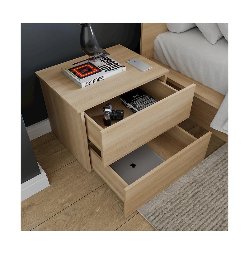Nexera James Nightstand With 2-Drawers