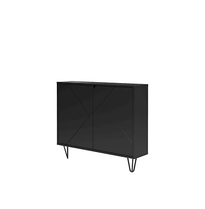 Nexera Slim 2-Door Storage Accent Cabinet