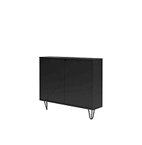 Nexera Slim 2-Door Storage Accent Cabinet