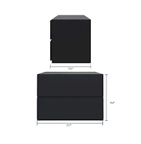 Nexera Nightstand With 1-Drawer And Folding Door