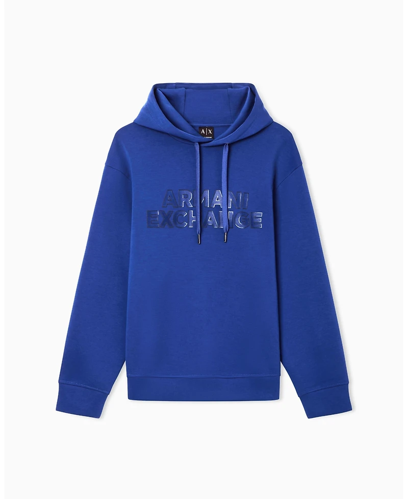 A|X Armani Exchange Men's Elevated Logo Hoodie Sweatshirt