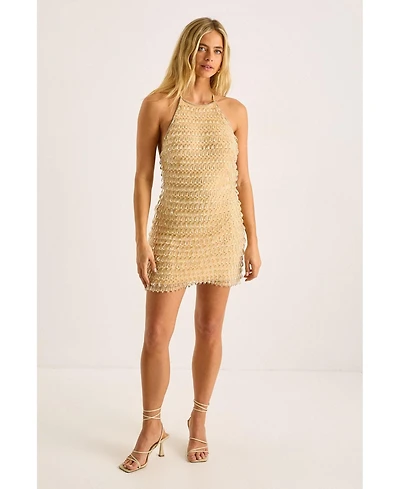 Nasty Gal Women's Droplet Beaded Mini Dress