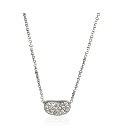 Pre-Owned Tiffany & Co Platinum Diamond Elsa Peretti Bean Pendant