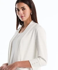 Rafaella Petite Ottoman Knit Cardigan Sweater Sleeveless Top