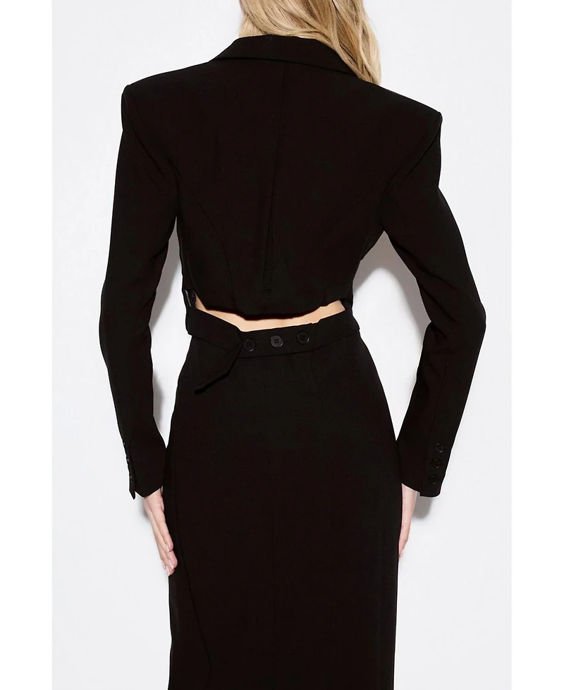 MissPap Women's Premium Pleat Back Blazer