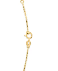 Macy's Cultured Freshwater Pearl (7mm) & Diamond Accent Sideways Heart Pendant Necklace in 14k Gold Over Sterling Silver