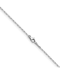 Curata Jewelry Solid 950 Platinum 1.4mm Thin Paperclip Chain Necklace