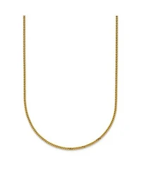 Curata Jewelry Solid 18k Yellow Gold Italian 1.2mm Thin Curb Chain Necklace 16 24 Inches