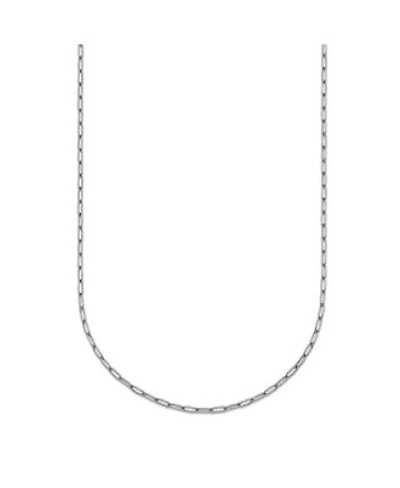 Curata Jewelry Solid 950 Platinum 1.4mm Thin Paperclip Chain Necklace 16 24 Inch Chain Necklace