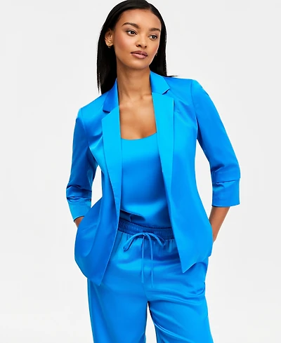 Bar Iii Women's Satin Open-Front Jacket, Macy's Exclusive
