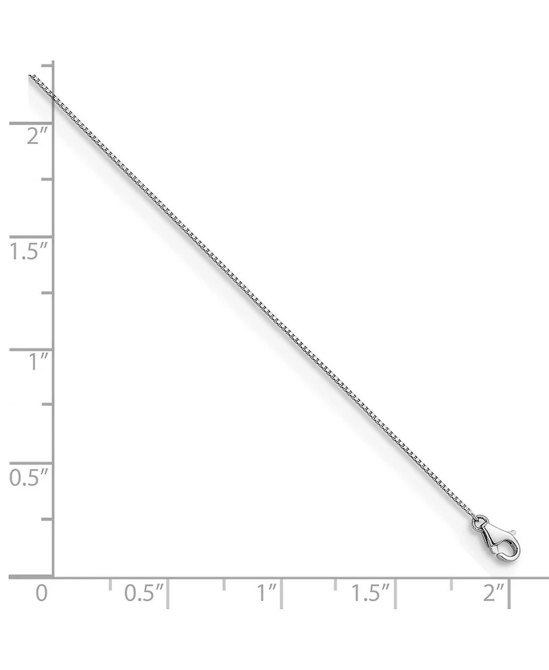 Curata Jewelry Solid 950 Platinum 0.7mm Box Chain Necklace 16-24 Inch Chain Necklace