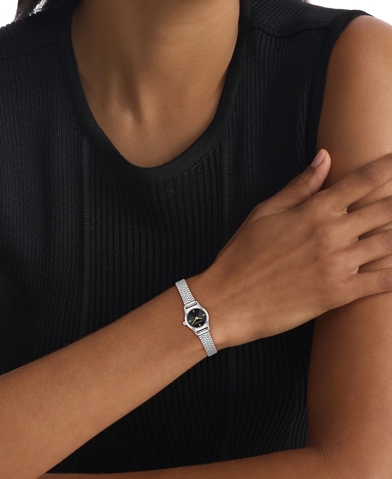 Calvin Klein Women's Ck Contemporary Silver Tone Stainless Steel Bracelet Watch, 18mm