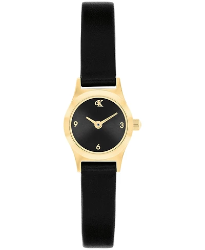 Calvin Klein Women's Ck Contemporary Black Leather Strap Watch 18mm
