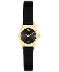 Calvin Klein Women's Ck Contemporary Black Leather Strap Watch 18mm