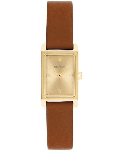 Calvin Klein Women's Ck Light Camel Leather Strap Watch, 16mm