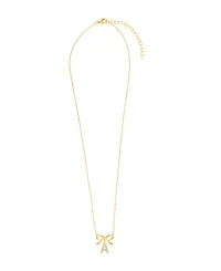 Macy's Gold Plated Bow Initial Necklaces