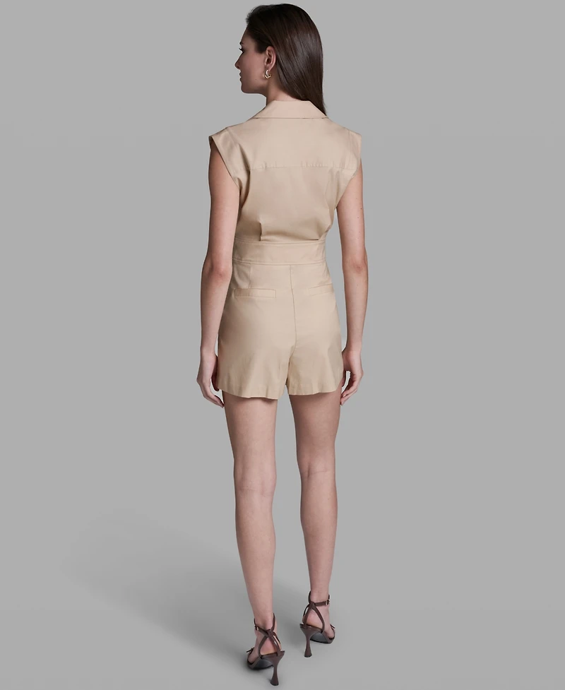 Bcbg Women's Sleeveless Mini Romper Dress