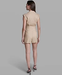 Bcbg Women's Sleeveless Mini Romper Dress