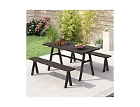 Slickblue Outdoor 3-Seat Bench with 800 lbs Bearing Capacity