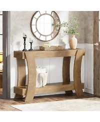 Tribesigns 47-Inch Console Table for Entryway, 2-Tier Farmhouse Wooden Sofa Table