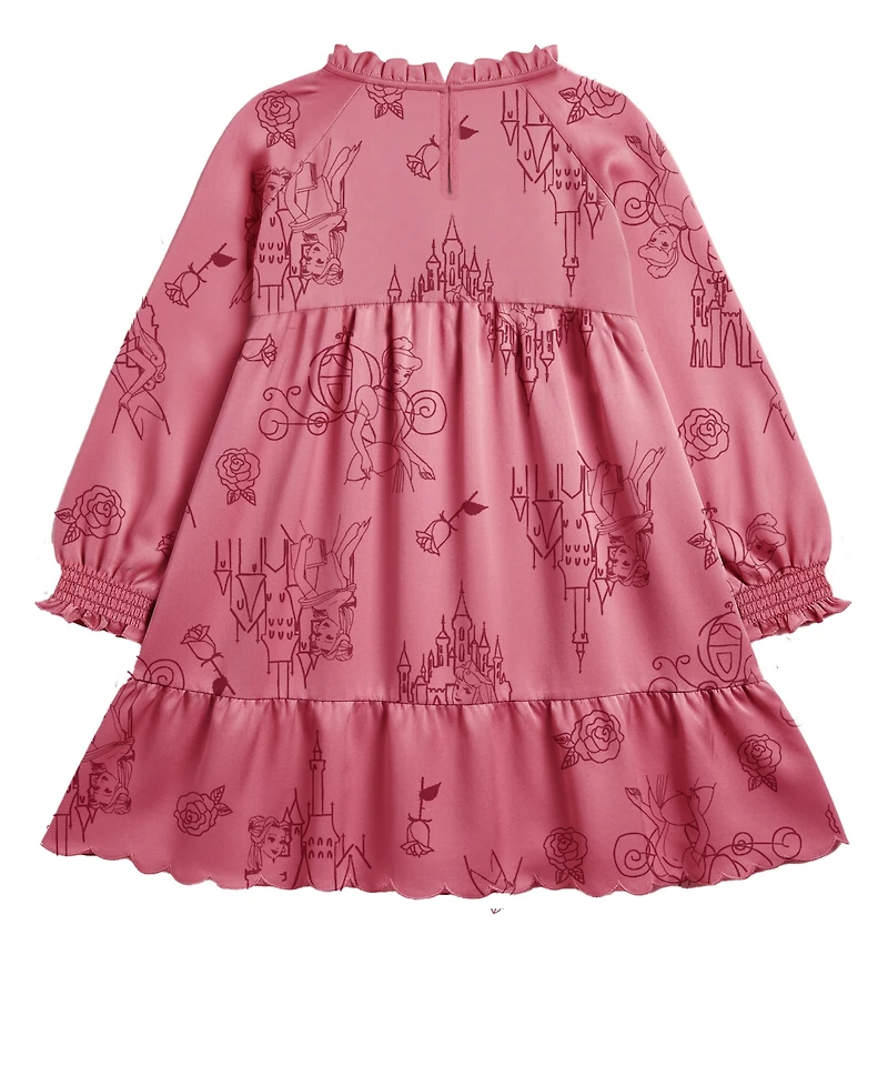 Kate Mack Girls' 2T-6X Printed Long-Sleeve Dress