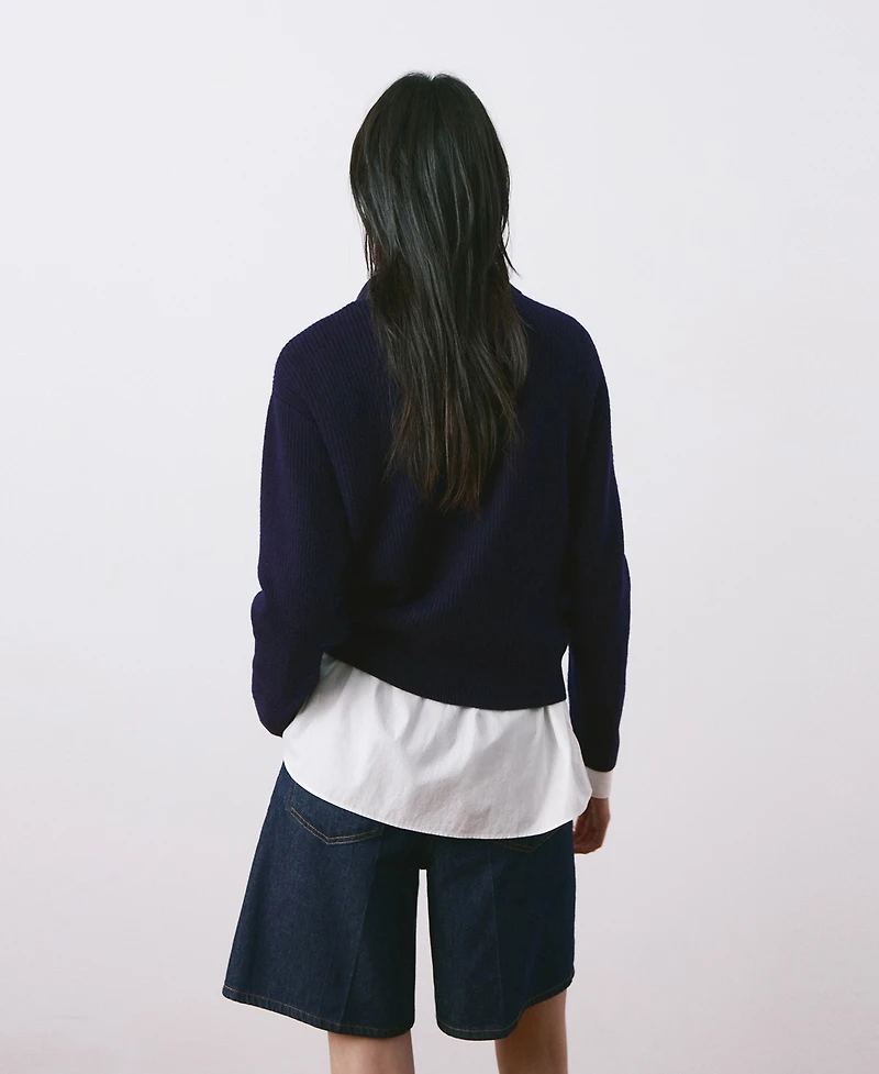 Mango Women's Knitted Polo-Neck Sweater