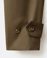 Mango Women's Funnel Neck Belt Trench Coat