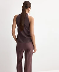 Mango Women's Halter-Neck Knitted Top