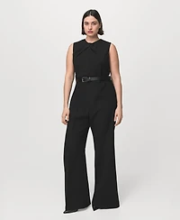 Mango Women's Draped Detail Belt Jumpsuit