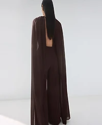 Mango Women's Long-Sleeve Slit Jumpsuit