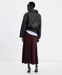 Mango Women's Fine Knit Midi Skirt