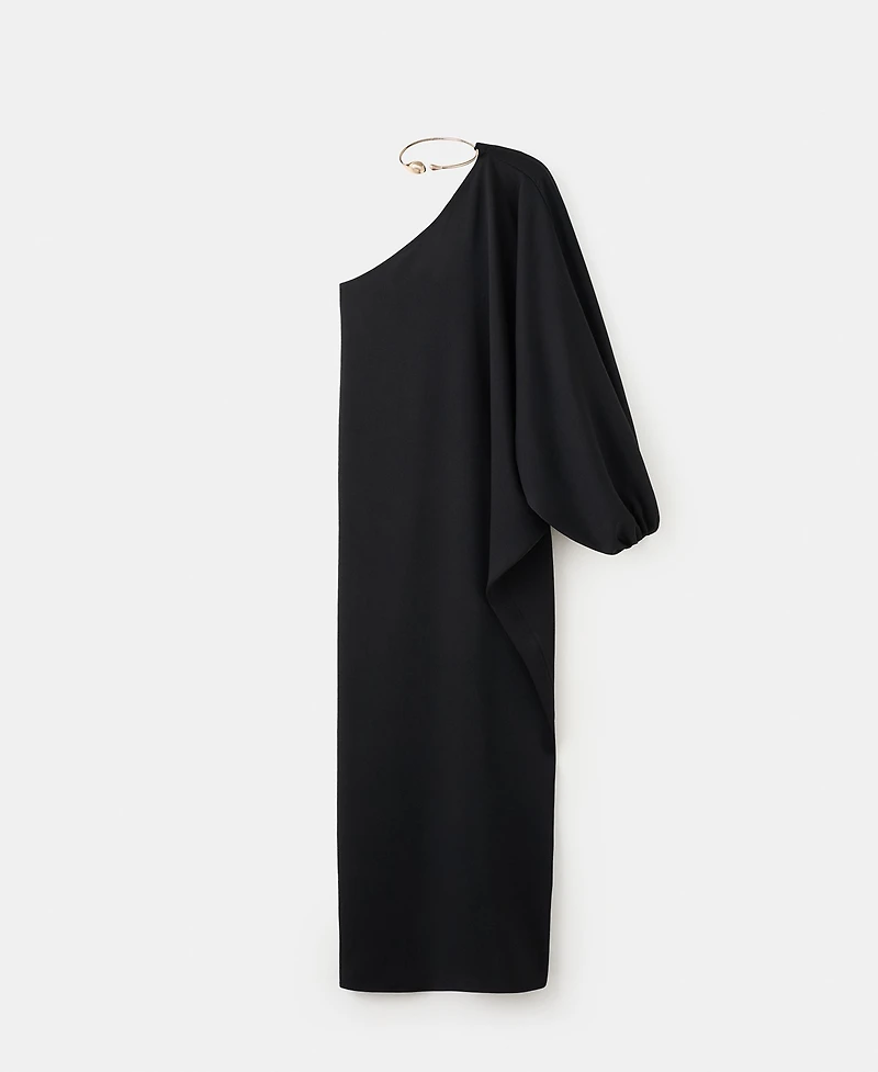 Mango Women's Puffed Sleeve Collared Dress