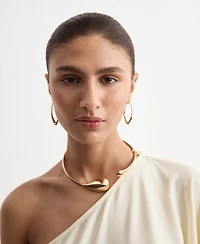 Mango Women's Puffed Sleeve Collared Dress