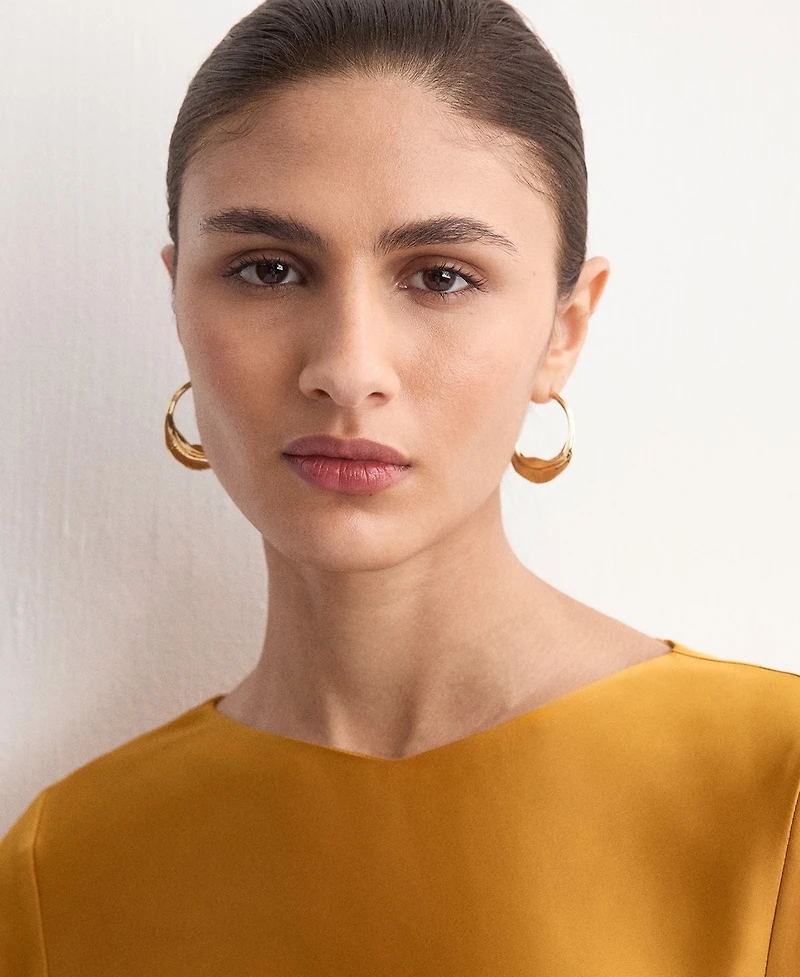 Mango Women's Ruched Satin Dress