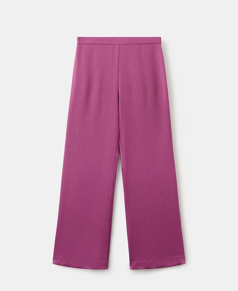 Mango Women's Satin Straight-Fit Pants