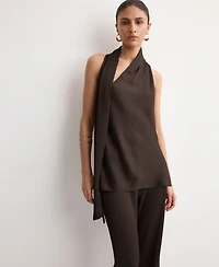 Mango Women's Satin Straight-Fit Pants