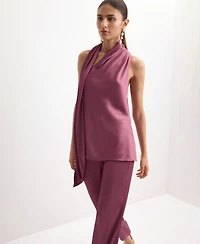 Mango Women's Scarf Neck Top