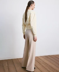 Mango Women's Round-Neck Cotton Sweatshirt