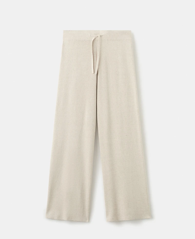 Mango Women's Fluid Cotton-Linen Woven Pants