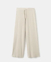 Mango Women's Fluid Cotton-Linen Woven Pants